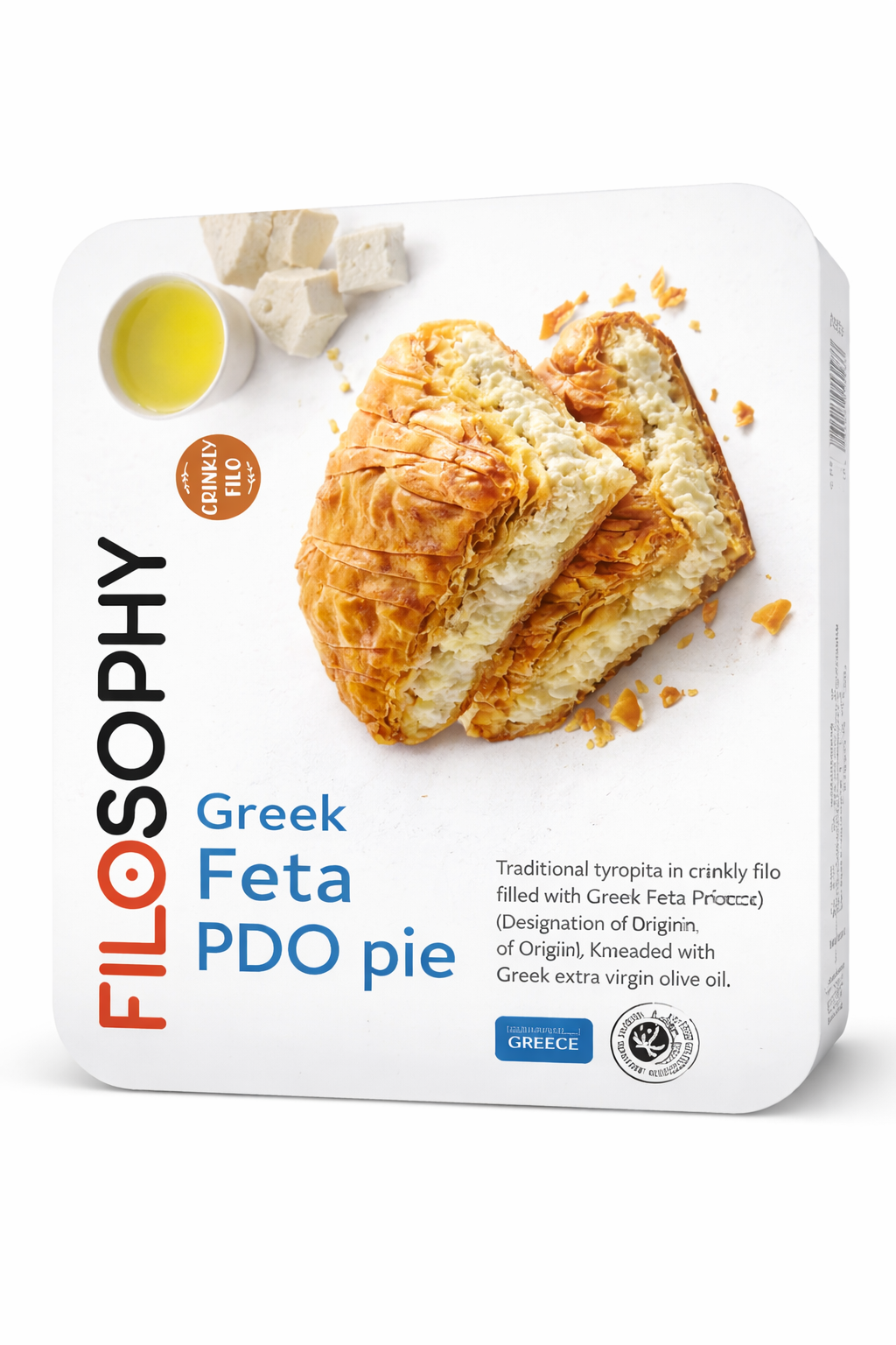 Filosophy Greek Feta PDO Pie 550g Authentic Cheese Pastry