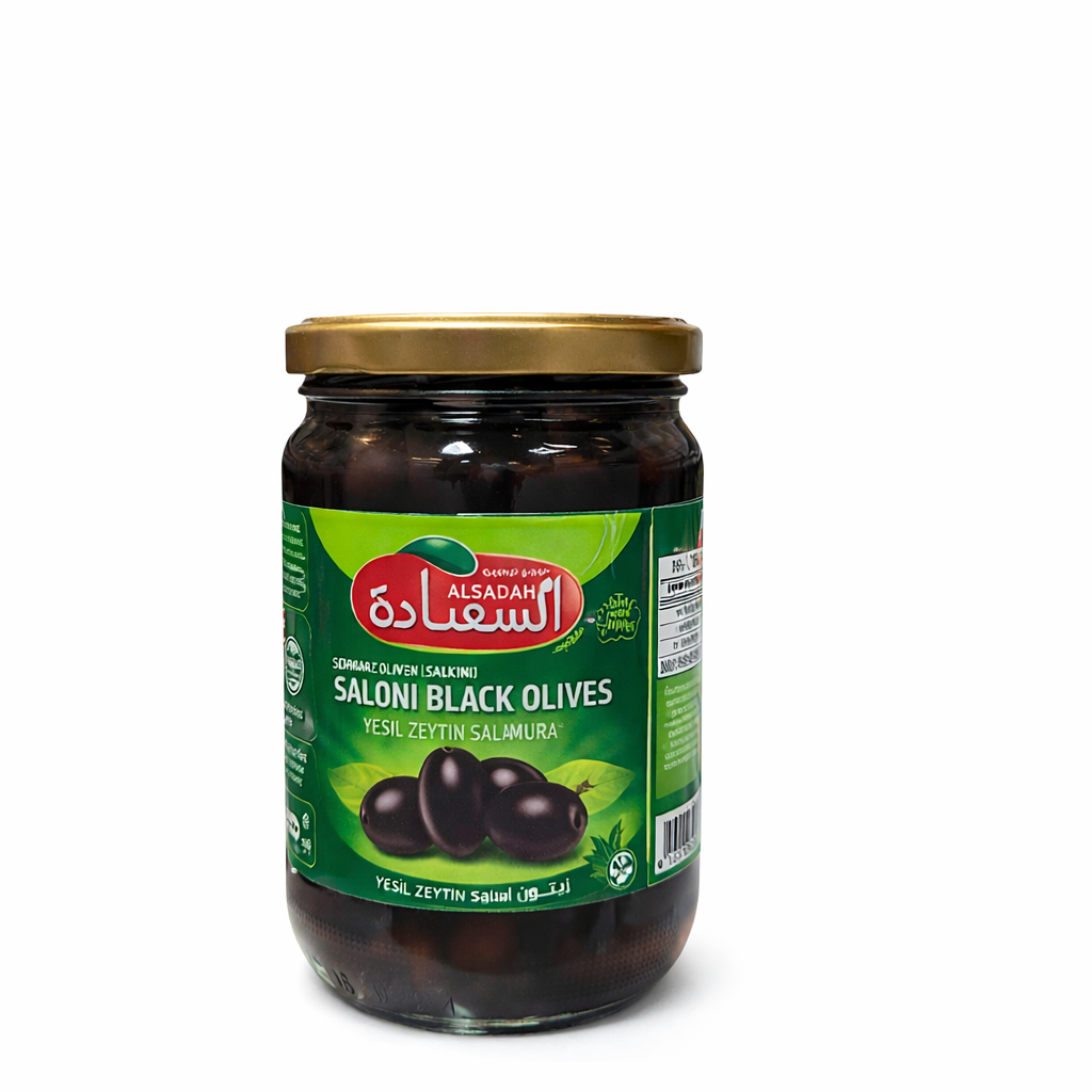 ALSAADAH Black Olives 660g Jar