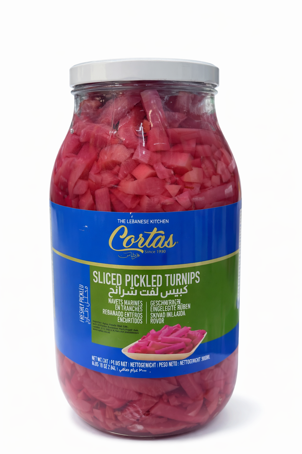 Cortes Sliced Pickled Turnips 3000g Jar