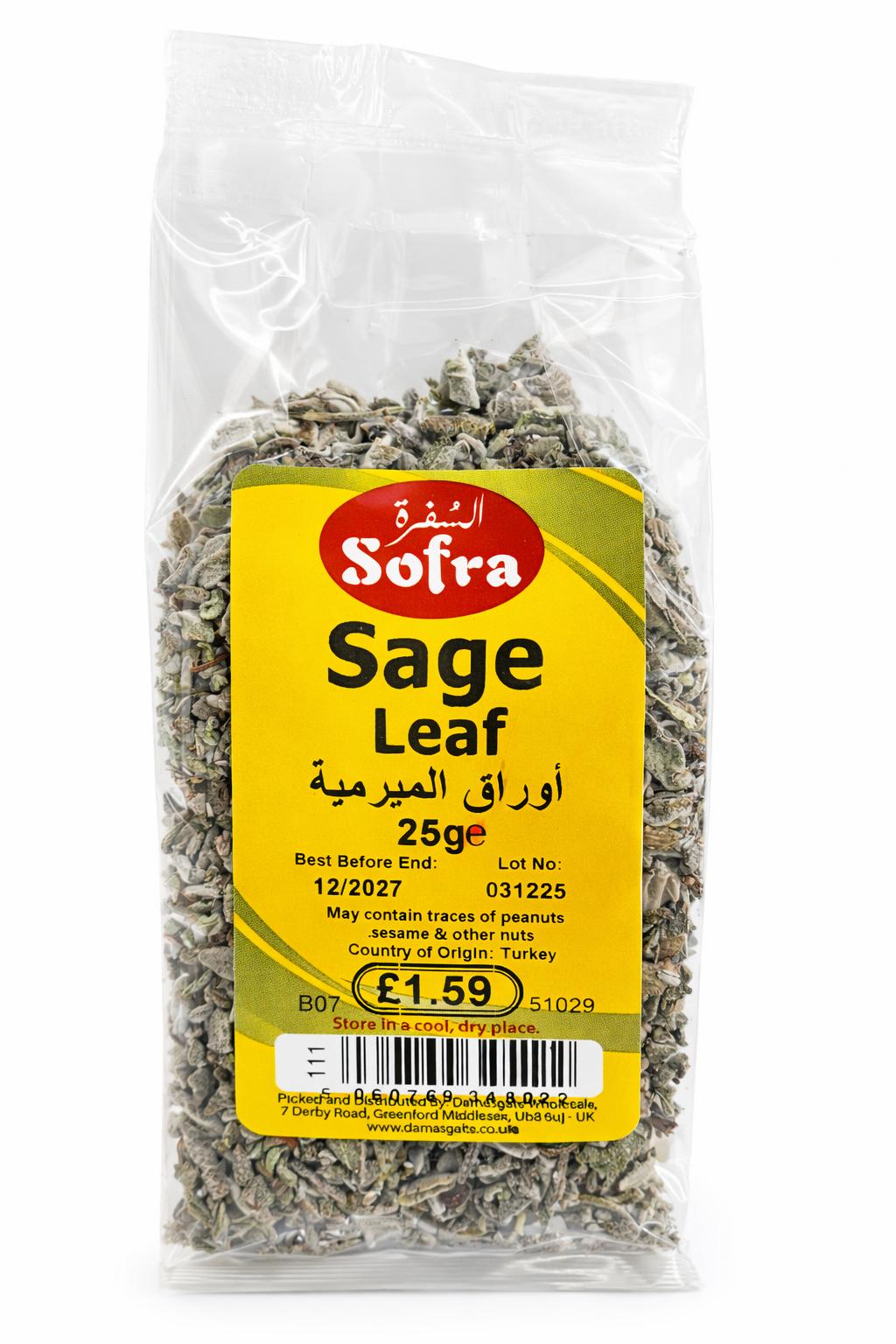 Sofra Sage Leaf 25g Dried Culinary Herb