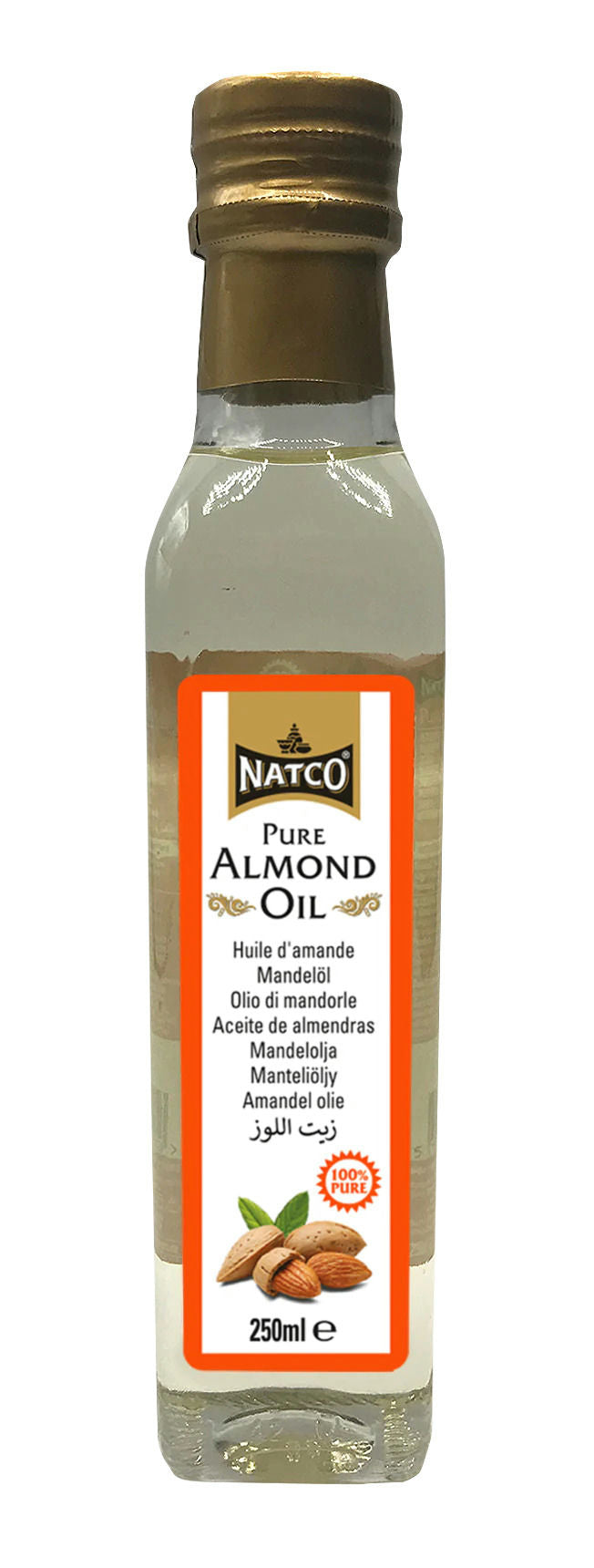 Natco Pure Almond Oil 250ml Cold Pressed Natural