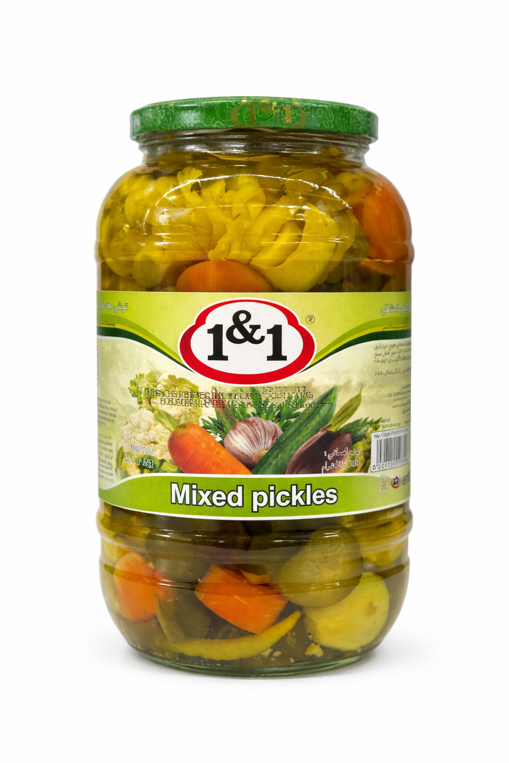 1&1 Mixed Pickles 1450g – Assorted Pickled Vegetables Jar