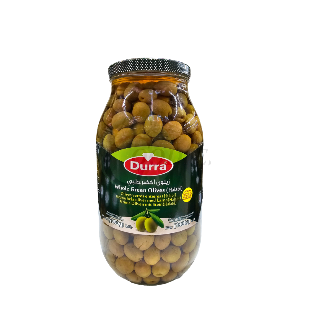 Durra Whole Green Olives Halabi 2900g