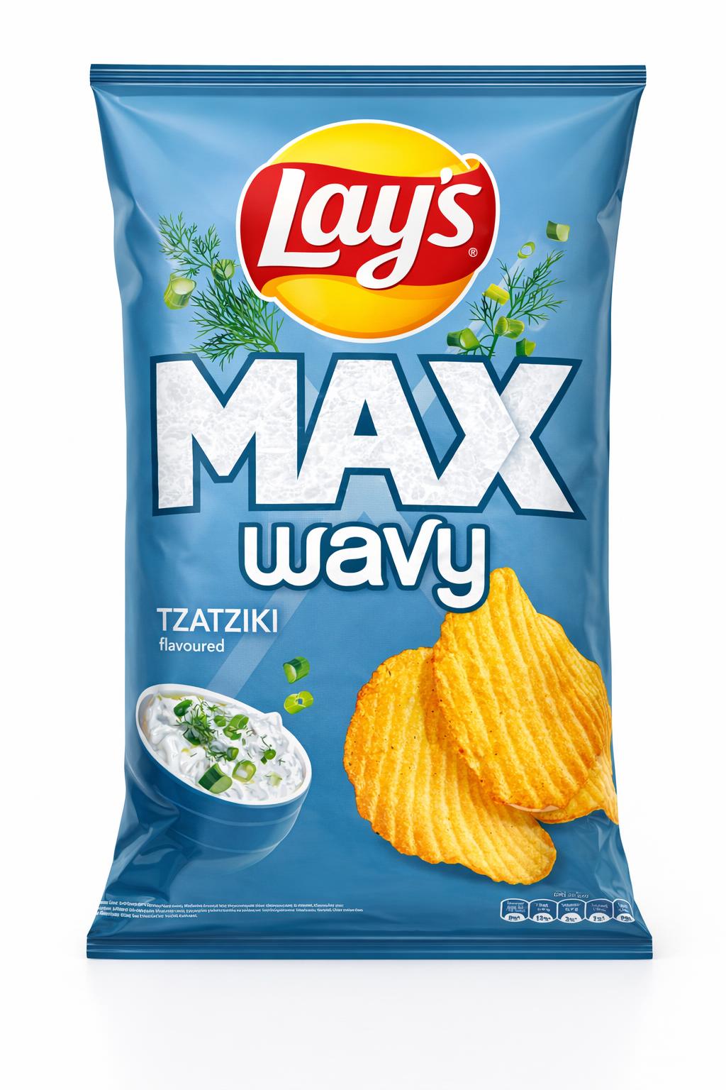 Lay's Max Wavy Tzatziki Potato Chips 120g