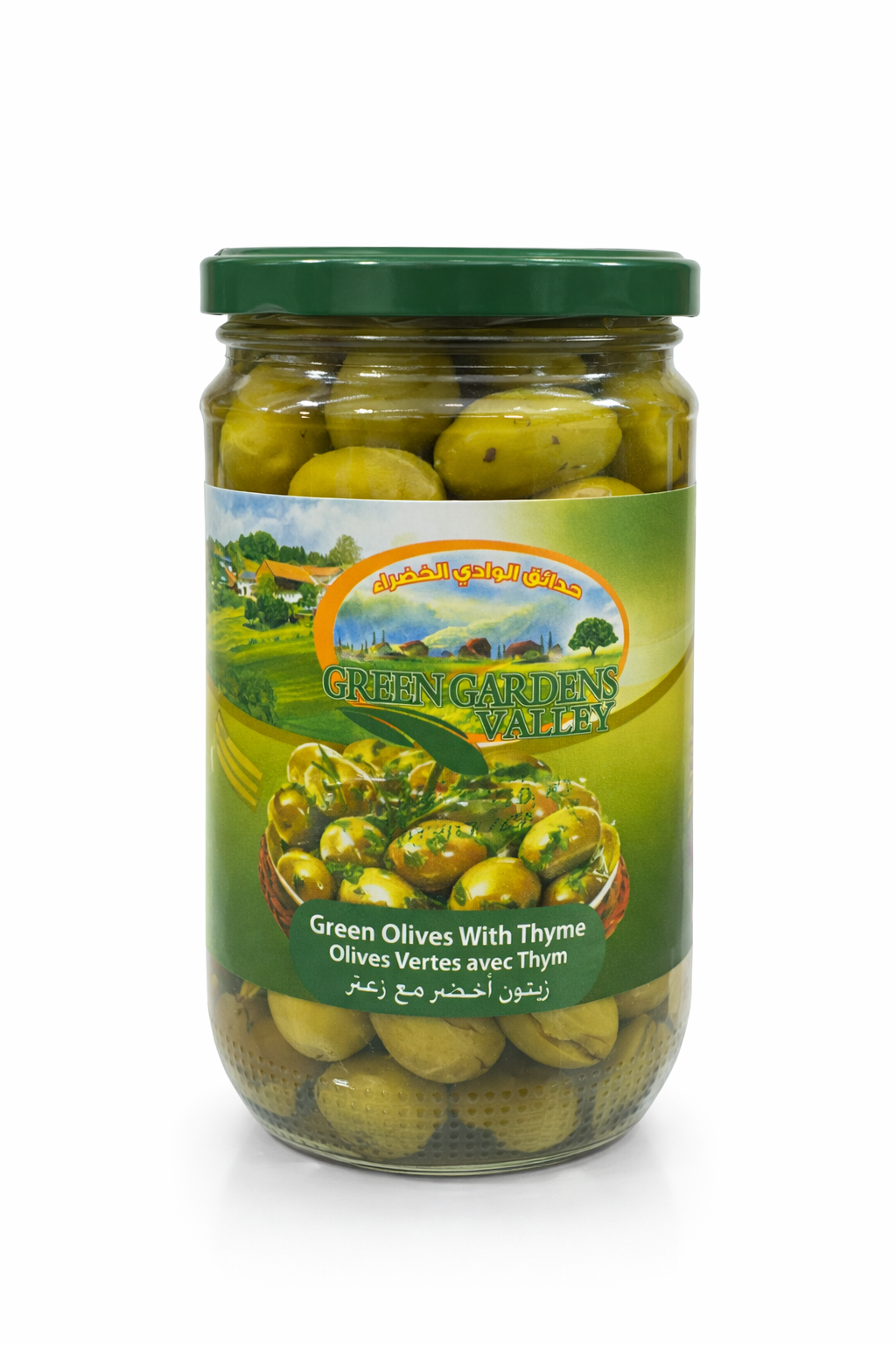 Green Gardens Valley Green Olives with Thyme 640g Jar
