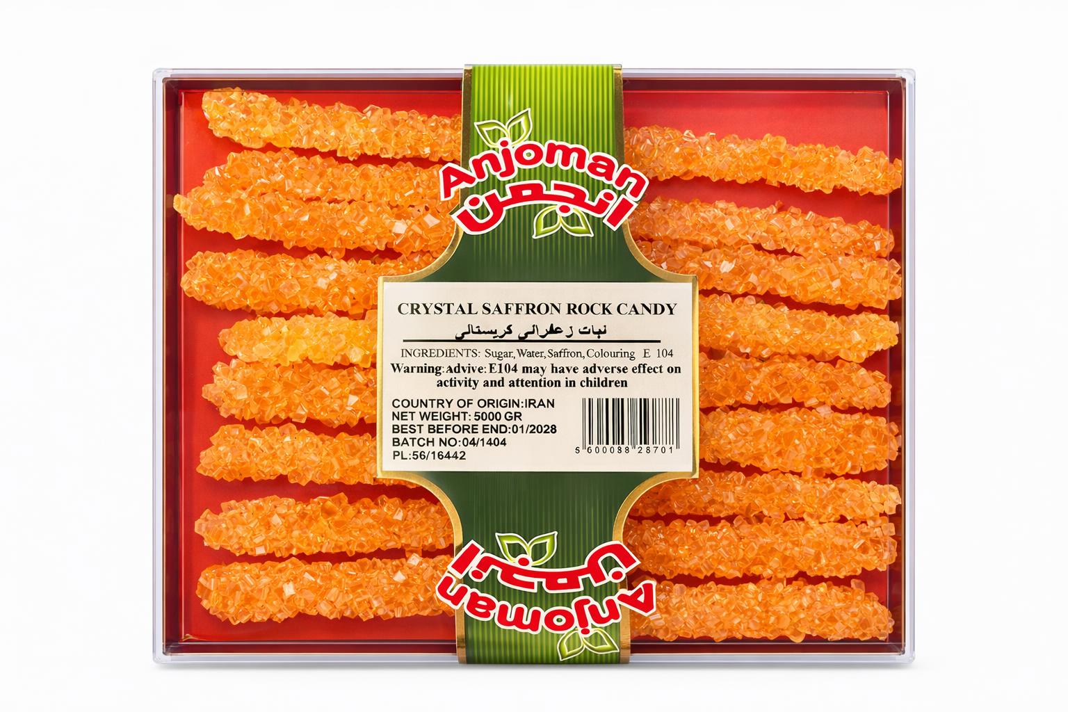 Anjoman Yellow Rock Candy 500g – Natural Crystal Sugar