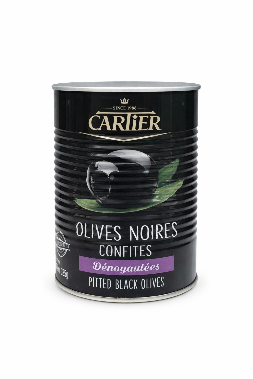 CARLIER Pitted Black Olives 850g Jar