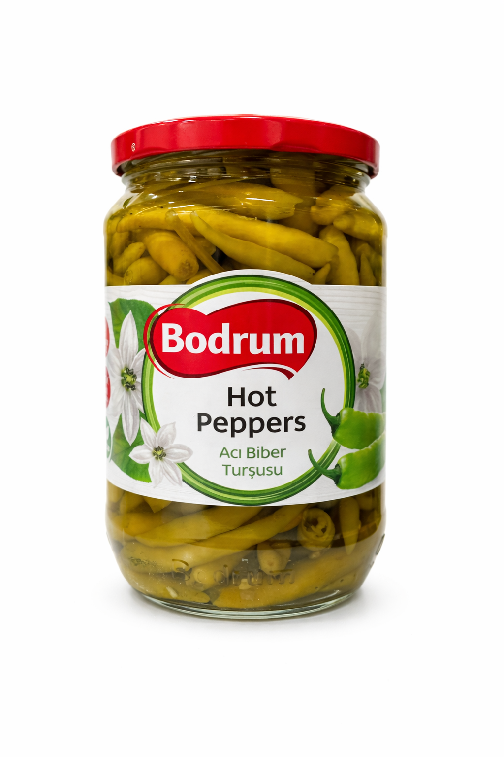 BODRUM Hot Peppers 630g Jar – Spicy Pickled Peppers