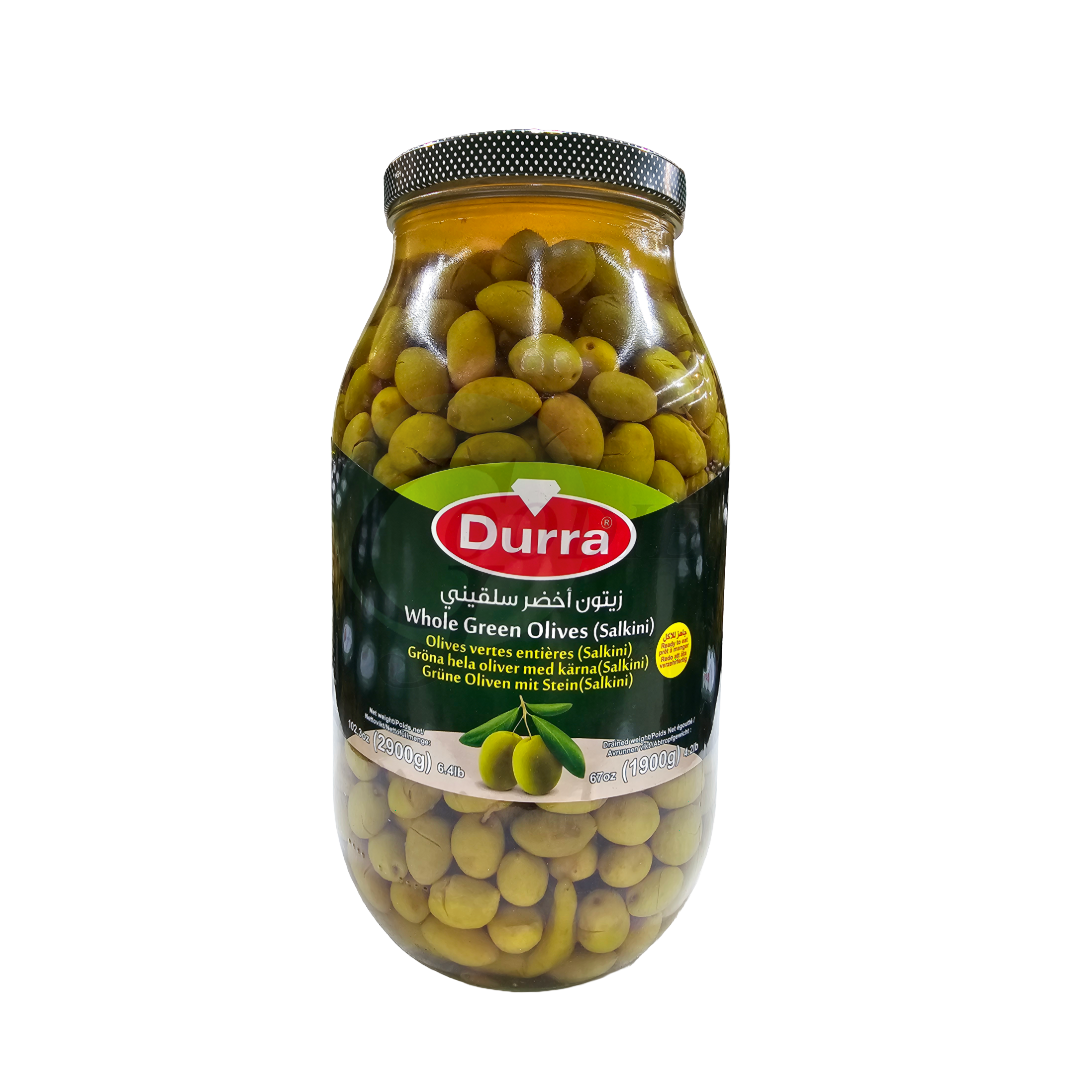 Durra Whole Green Olive Salkini 2900g Jar