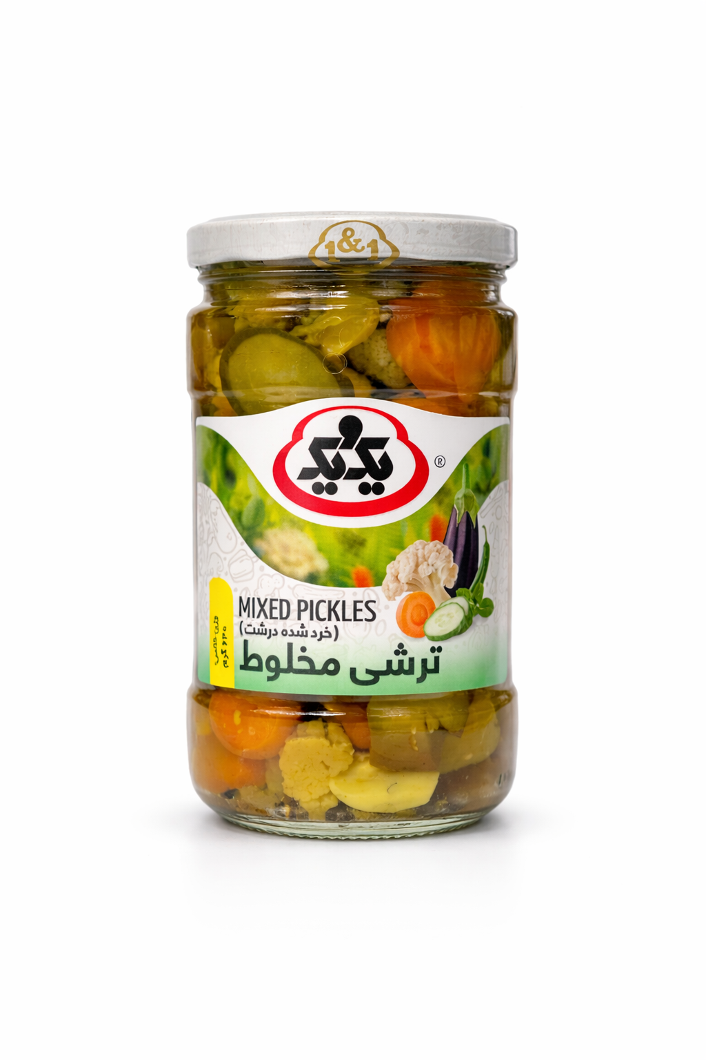 1&1 Mixed Pickles 640g Jar – Assorted Vegetables