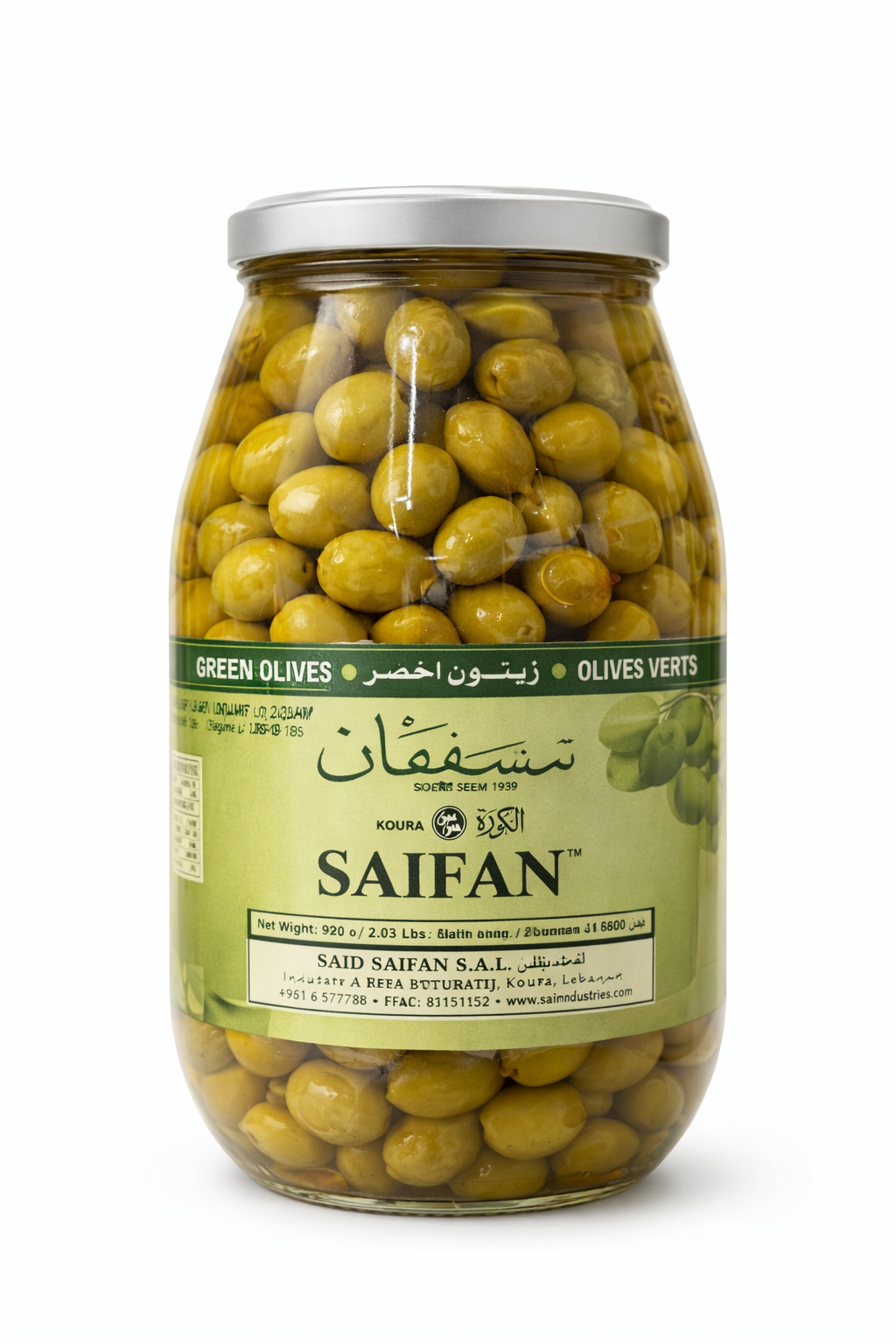 SAIFAN Green Olives 2000g Jar