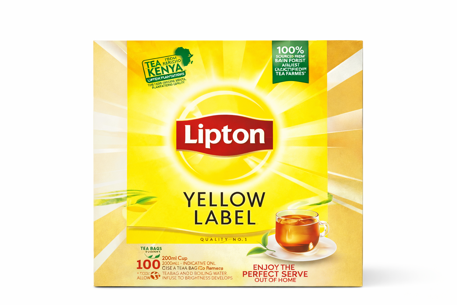 Lipton Yellow Label Black Tea 100 Bags
