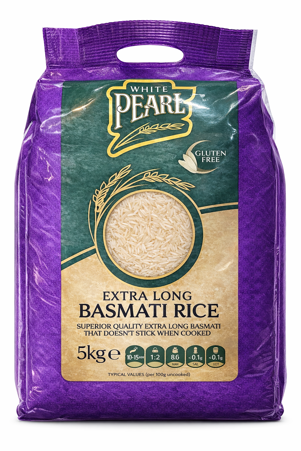White Peral Extra Long Basmati Rice 5kg
