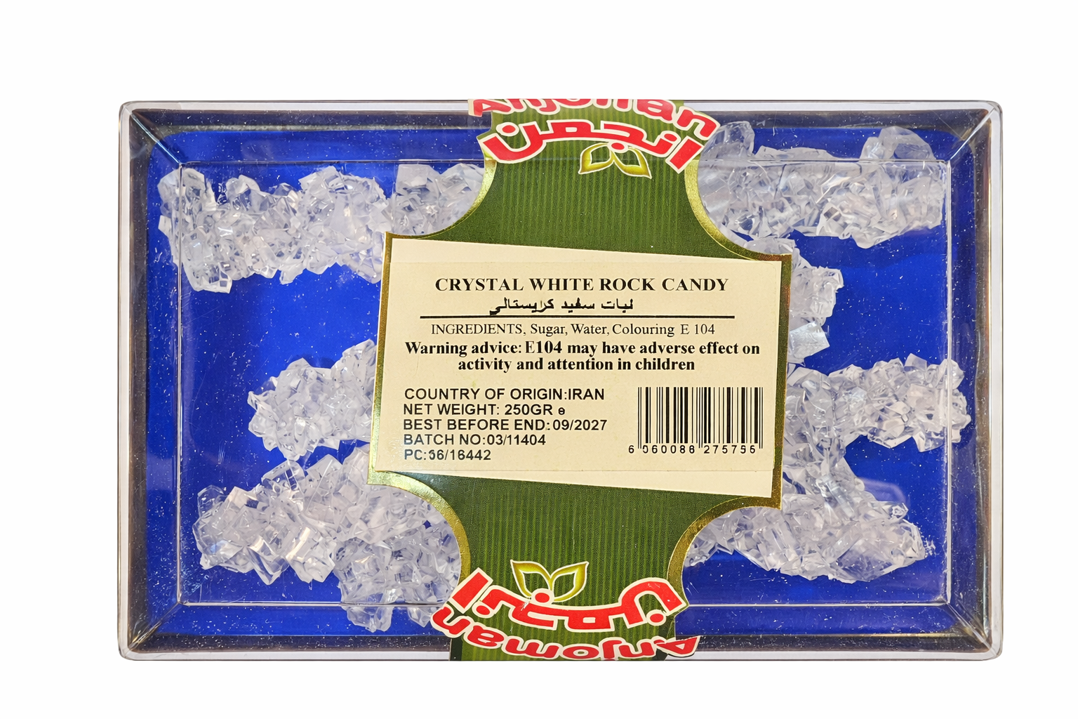 Anjoman Rock Candy 250g – Pure Crystal Sugar Sticks