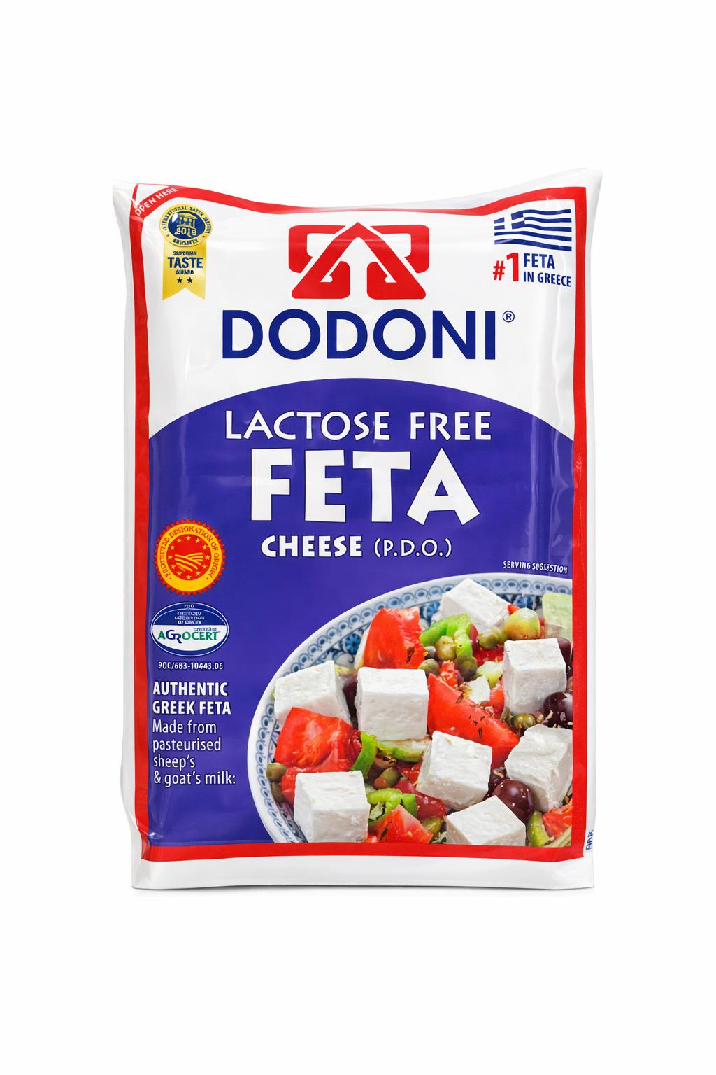 Dodoni Lactose Free Feta Cheese 200g Block