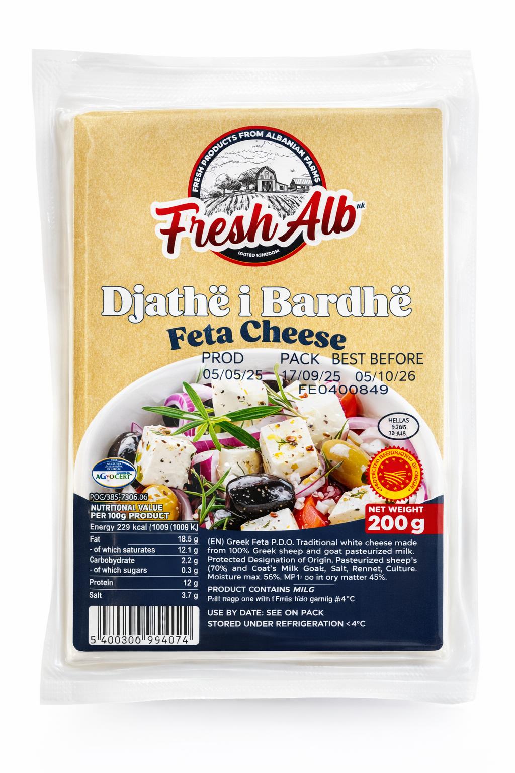 Fresh Alb Feta Cheese 200g – Authentic Greek Style
