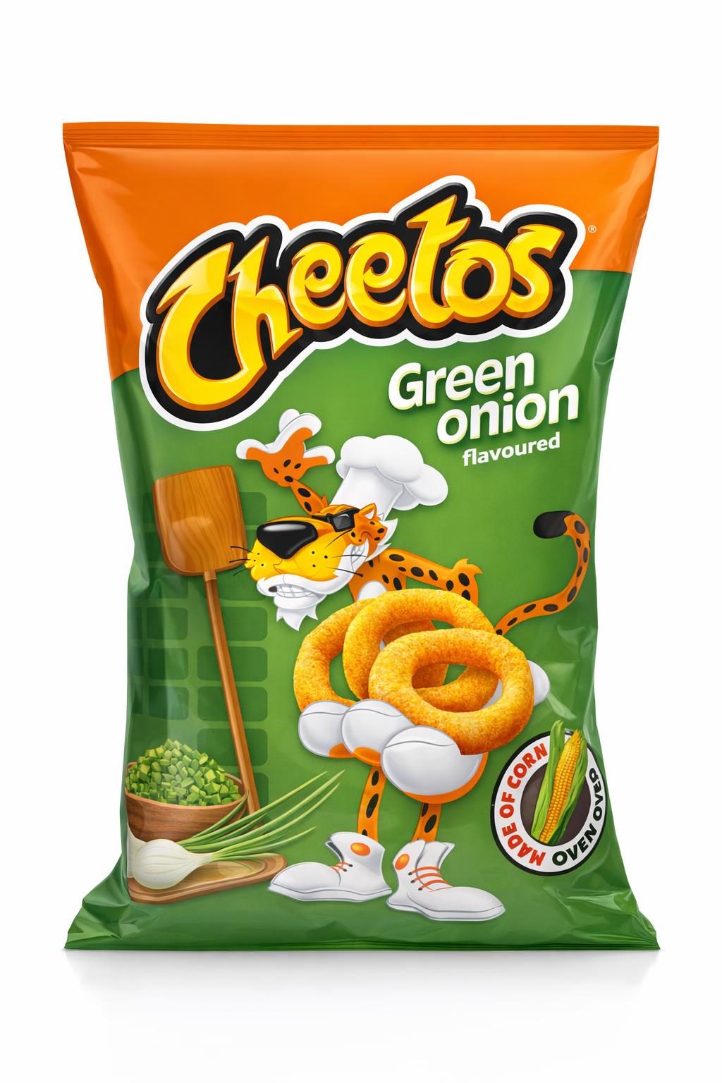 Cheetos Green Onion Chips 130g Snack Pack