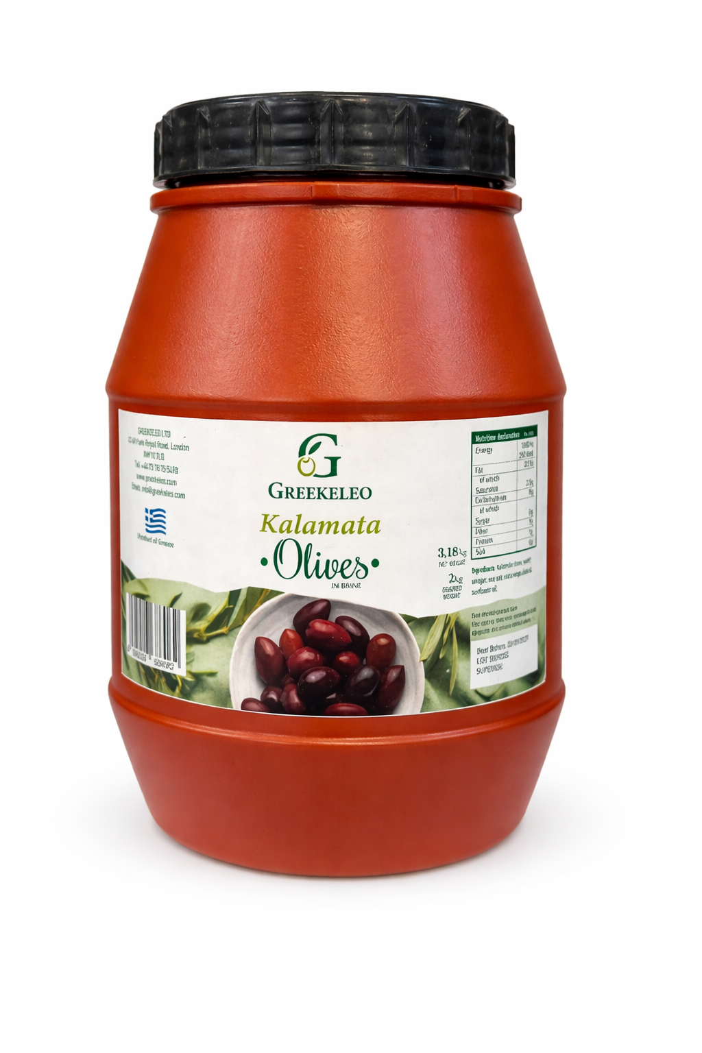 GREEKELEO Kalamata Olives 2000g Jar