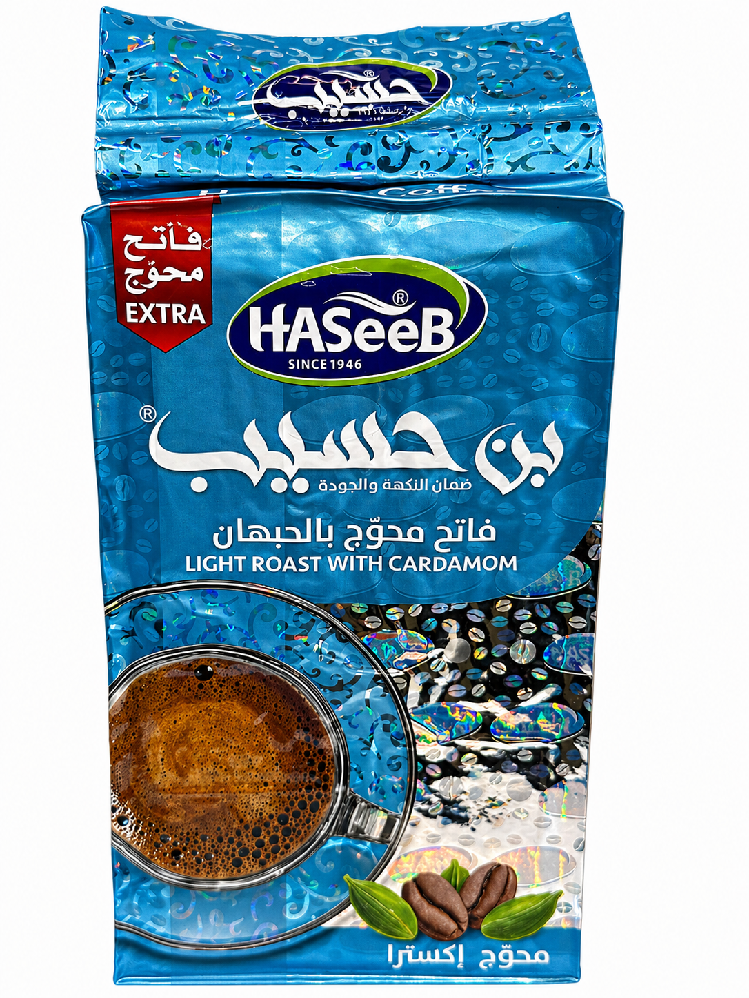 قهوة حسيب فاتحة التحميص بالهيل ٥٠٠ غرام
