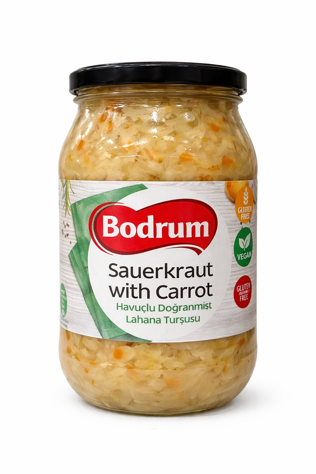 BODRUM Sauerkraut with Carrot 900g Glass Jar