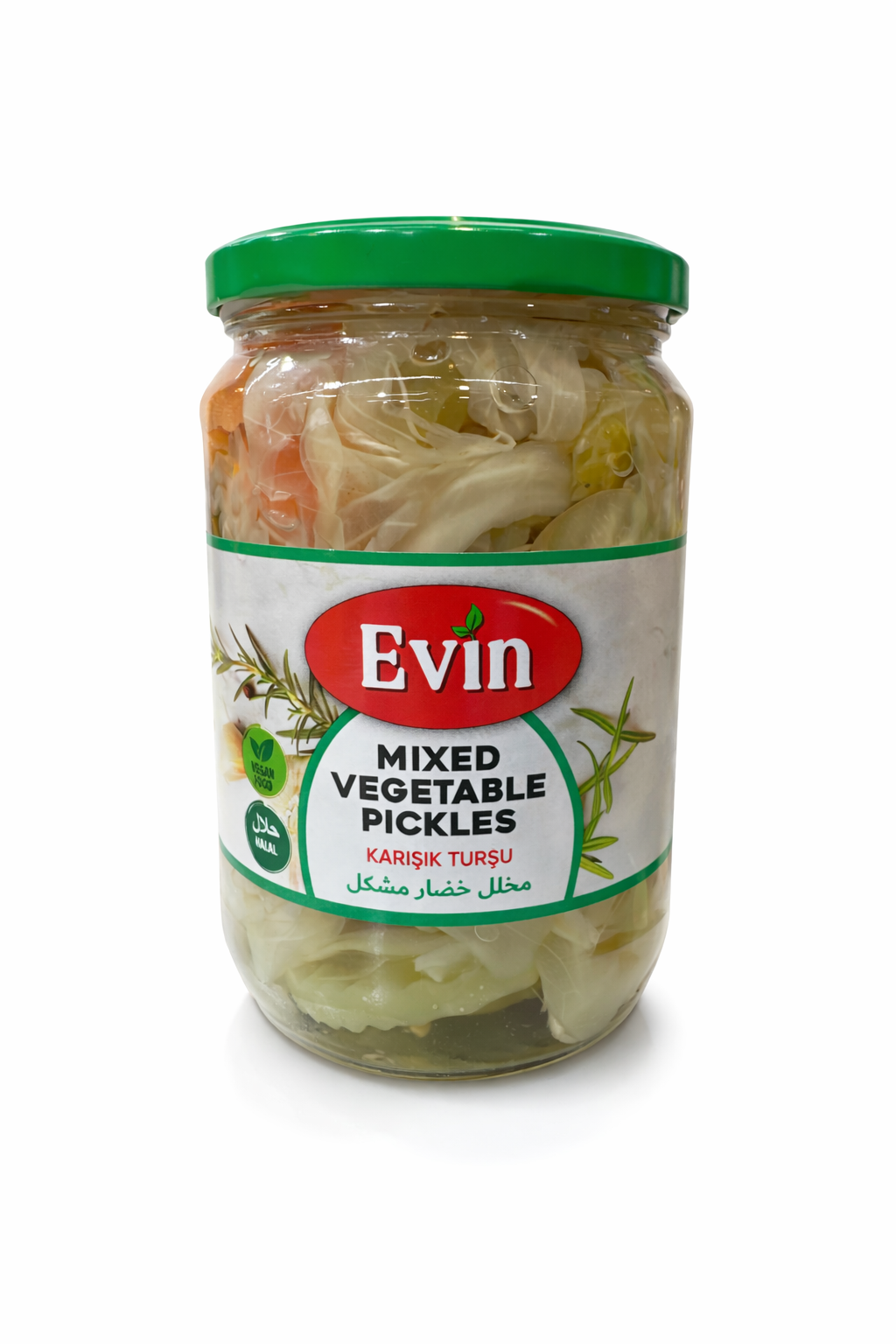 EVIN Mixed Vegetable Pickles 650g Glass Jar