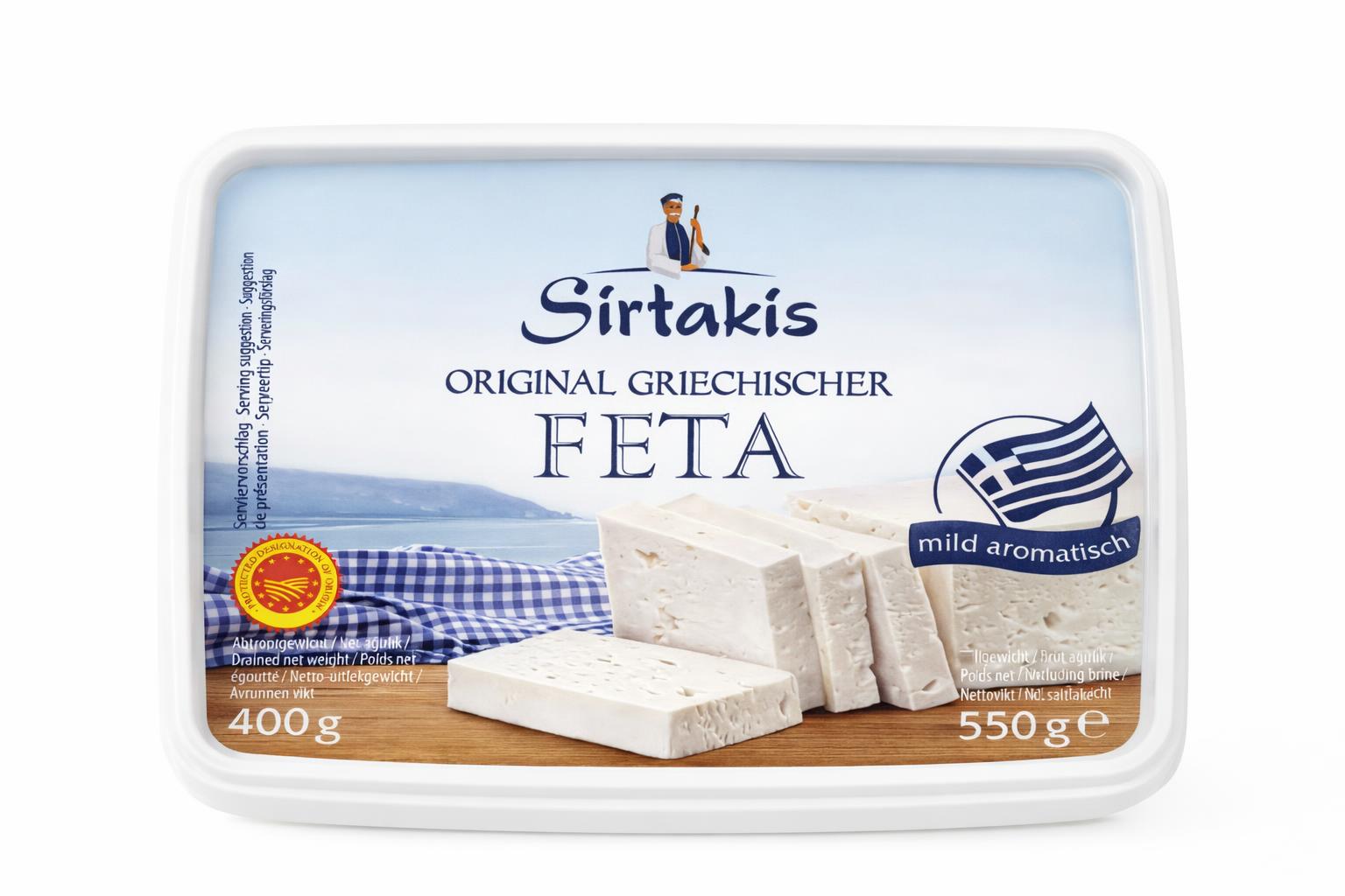 Sirtakis Feta Cheese 43% Fat 400g Authentic Greek Cheese