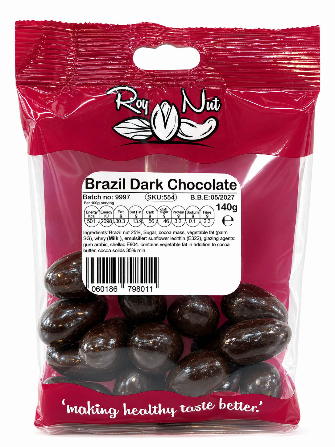 Roy Nut Brazil Nuts Dark Chocolate 140g