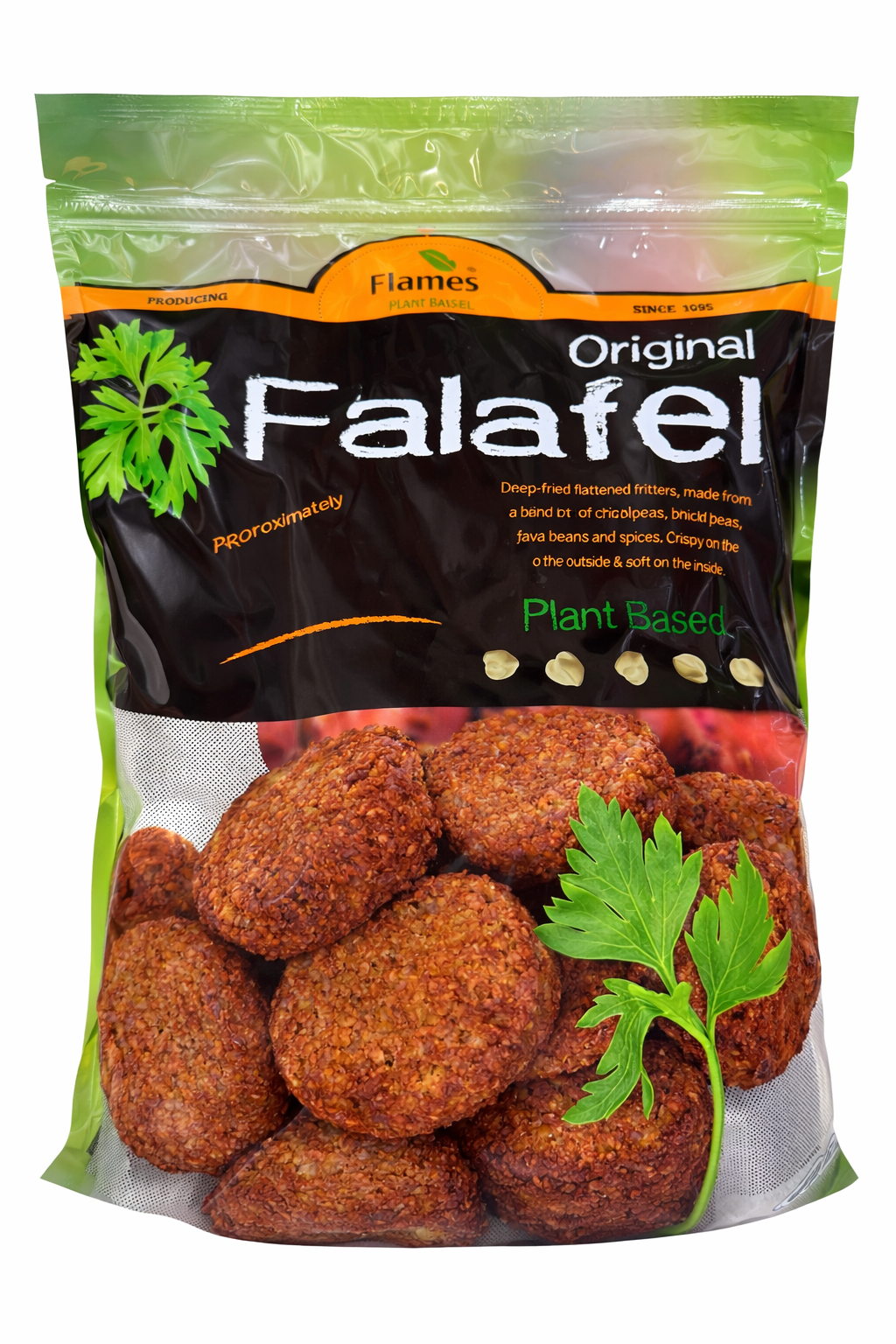 Flames Falafel 50pcs 1.5kg Frozen Vegetarian Snack