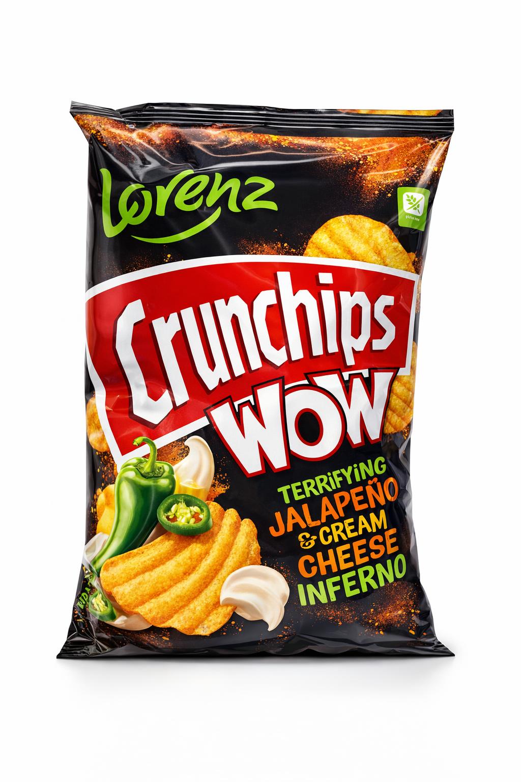 Lorenz Crunchips Jalapeno & Cream Cheese Potato Chips 169g