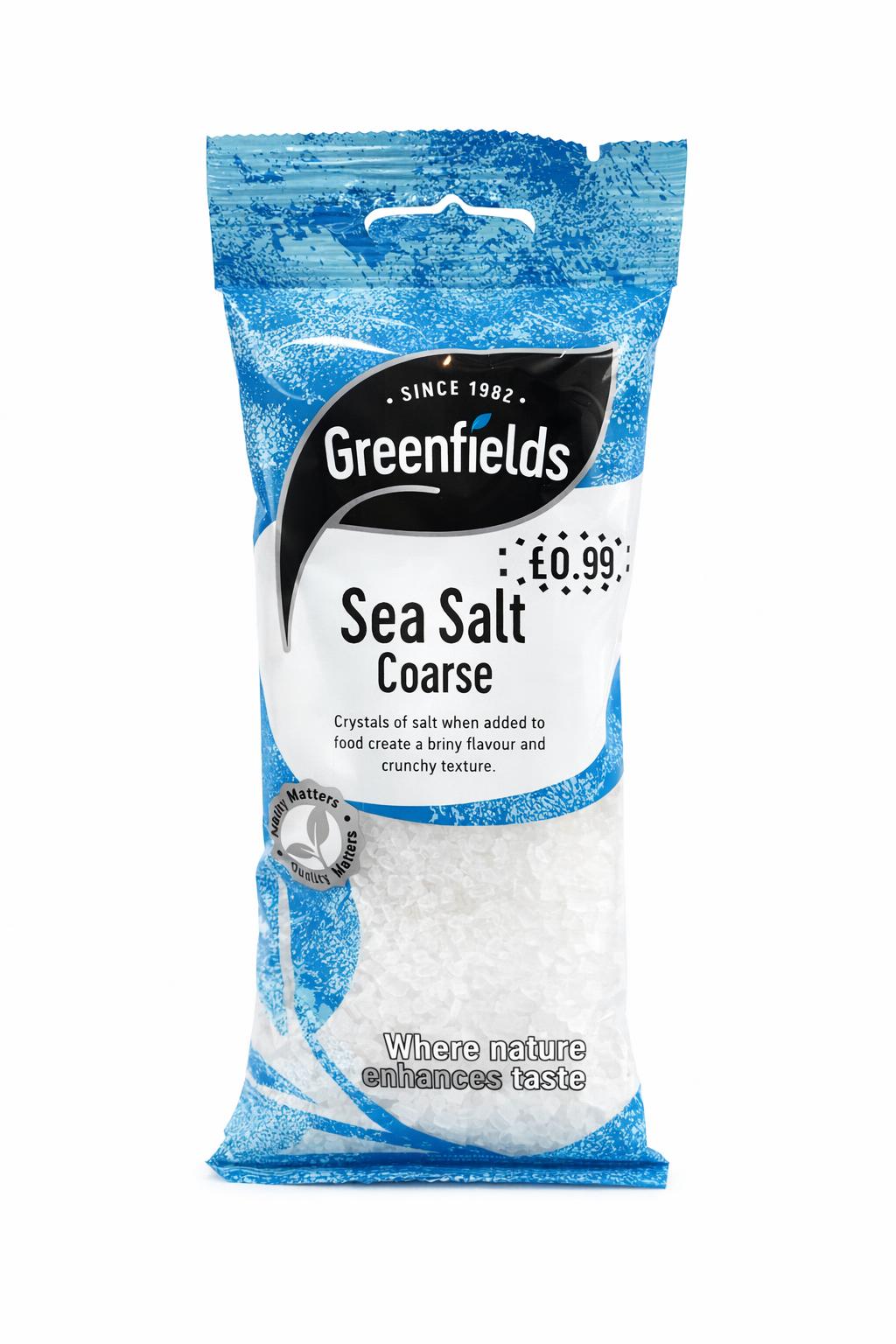 Greenfields Sea Salt Coarse 200g – Natural Cooking Salt
