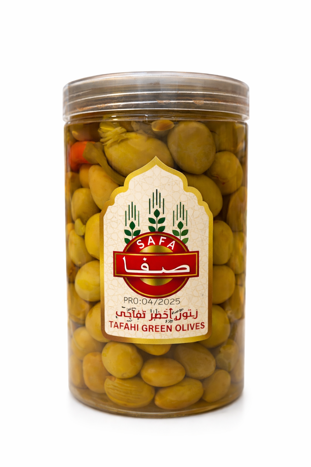 Safa Tafahi Green Olives 800g Jar