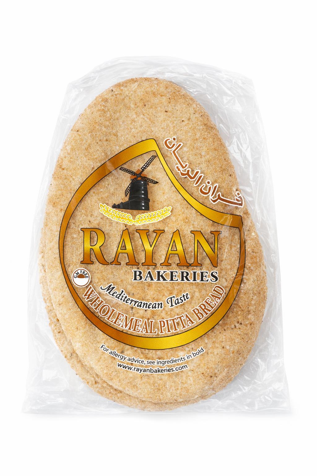 Rayan Wholemeal Pitta Bread 6 Pack – Fresh Baked Flatbread