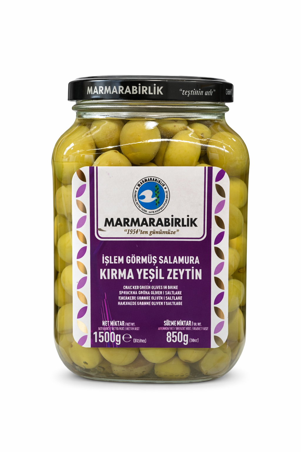 MARMARABIRLIK Cracked Green Olives 1500g