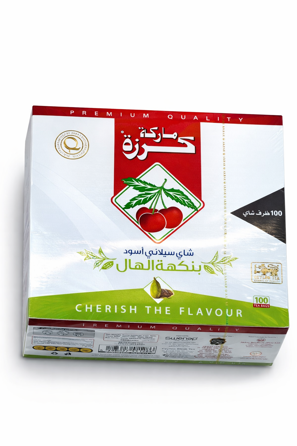 Cherry Ceylon Black Tea with Cardamom 100 Tea Bags