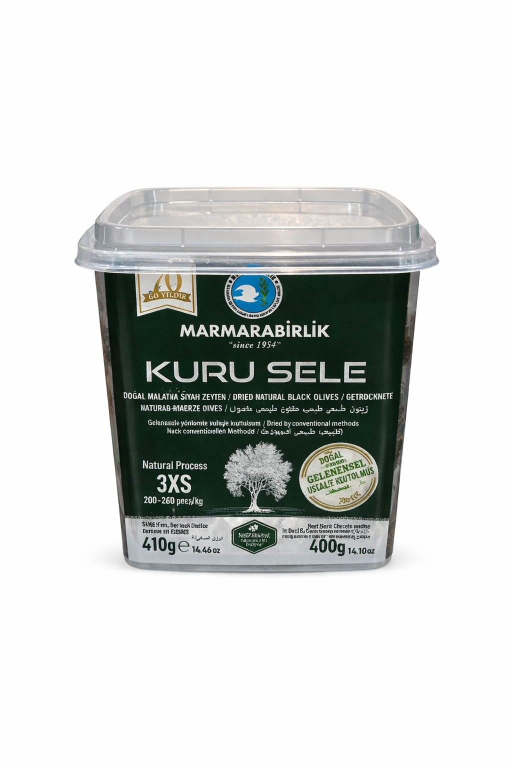 MARMARABIRLIK Kuru Sele Black Olives 410g