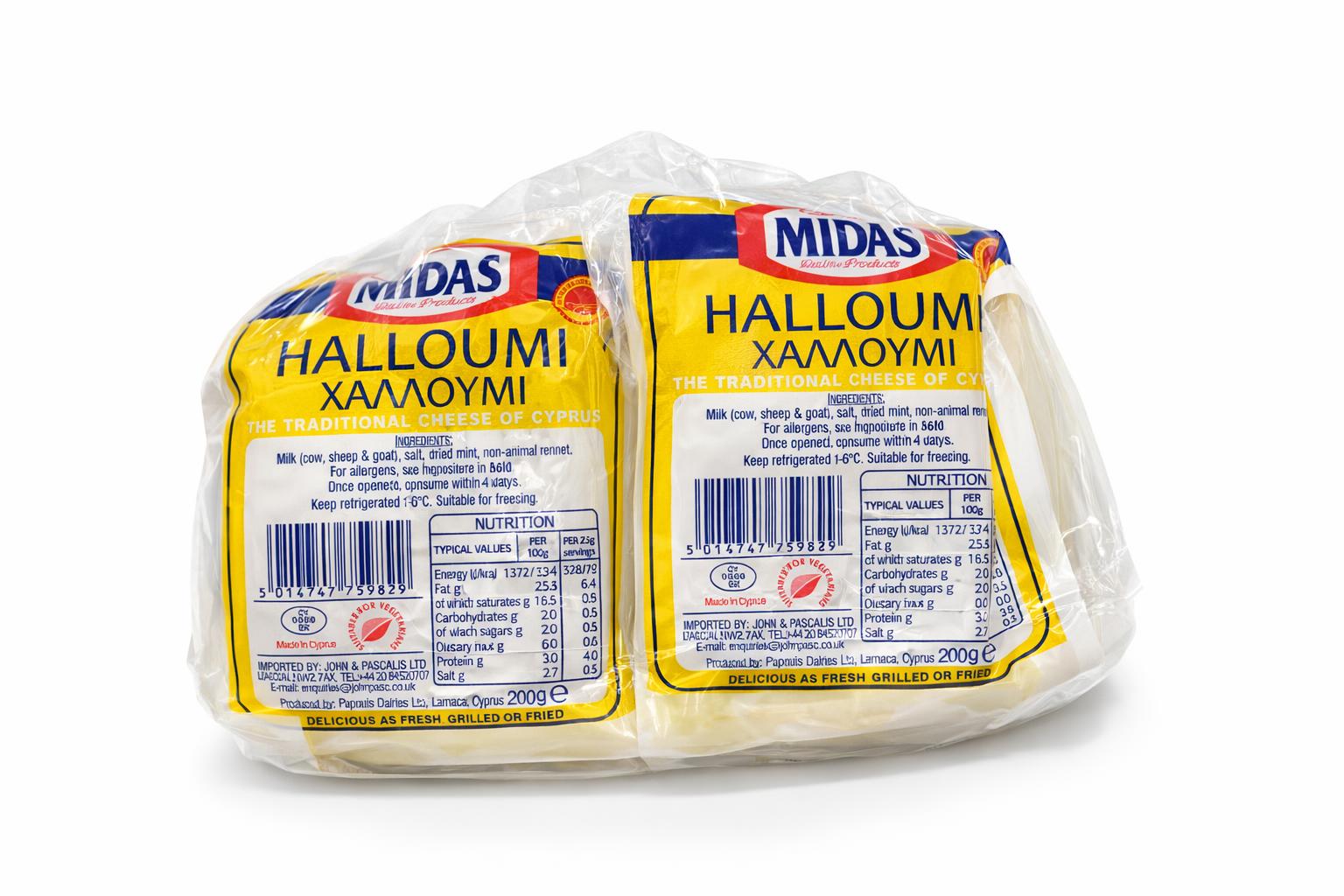Midas Halloumi Cheese 4x200g Pack (Total 800g)
