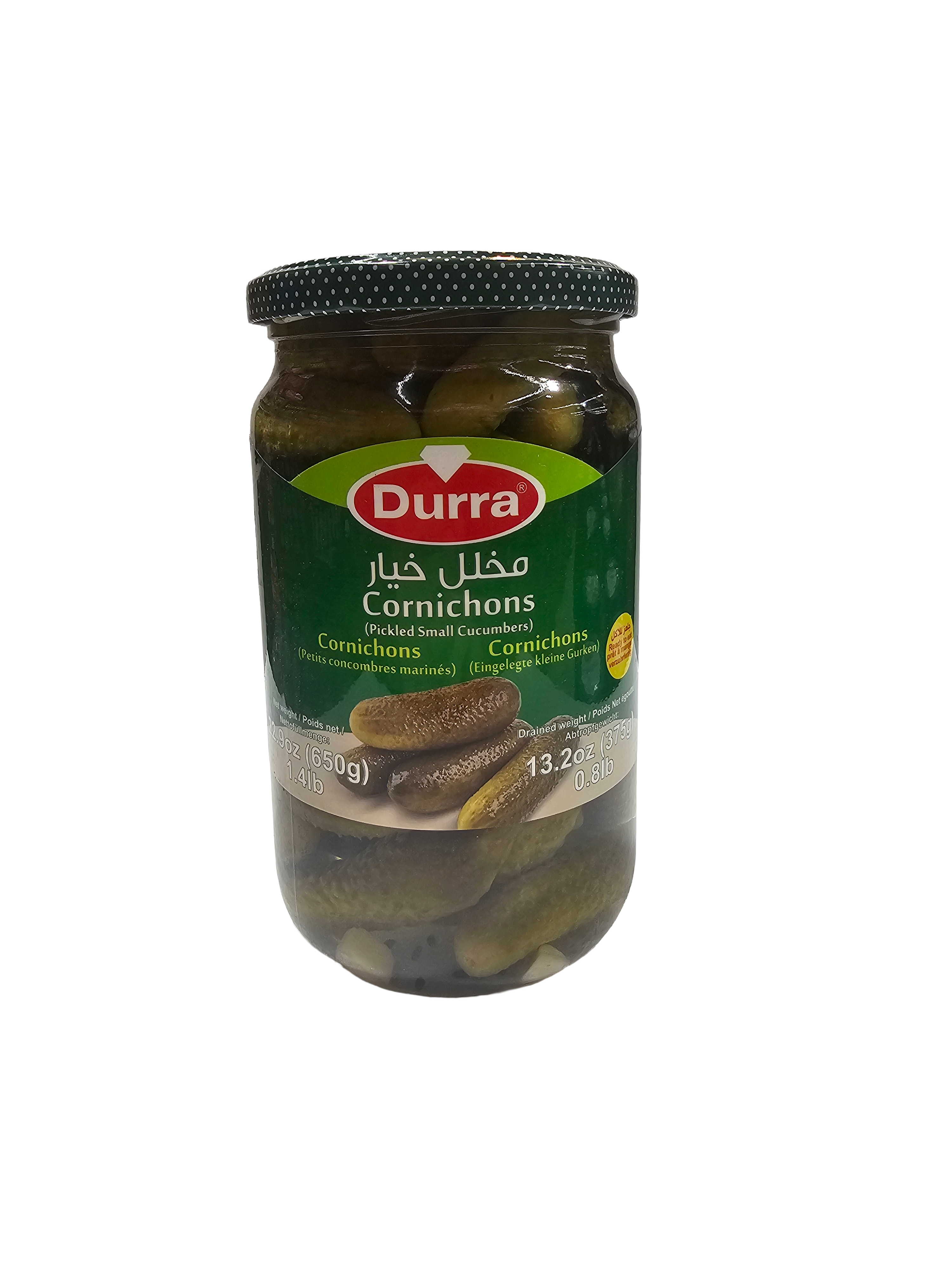 Durra Cornichons Pickled Small Cucumbers 650g Jar