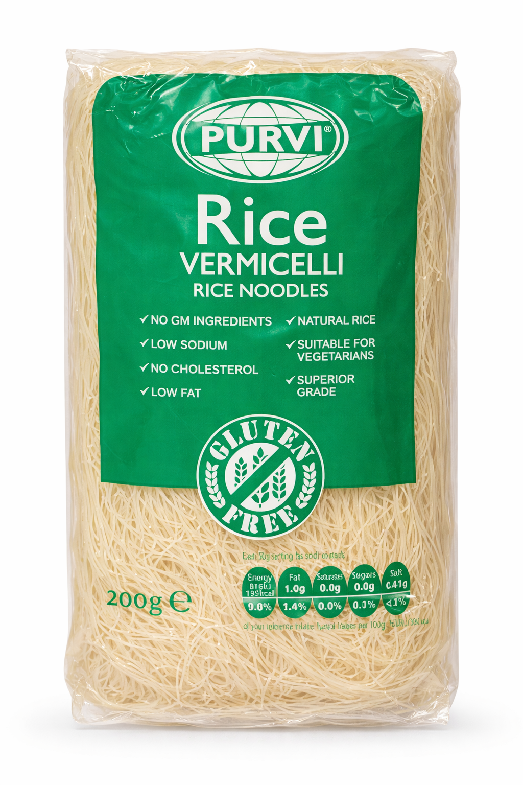 Purvi Rice Vermicelli 200g Thin Noodles Gluten-Free