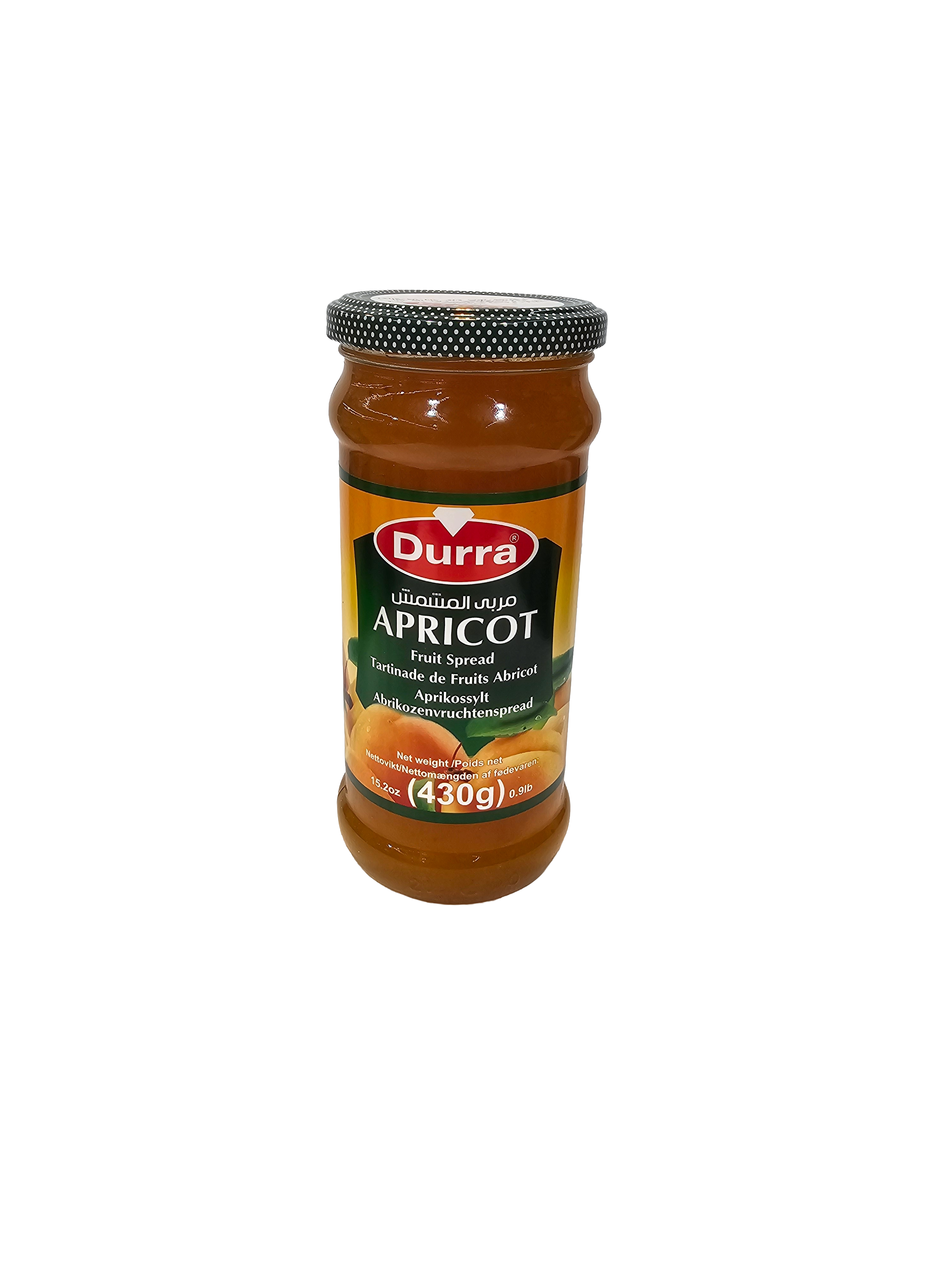 Durra Apricot Fruit Spread 430g – Natural Apricot Jam