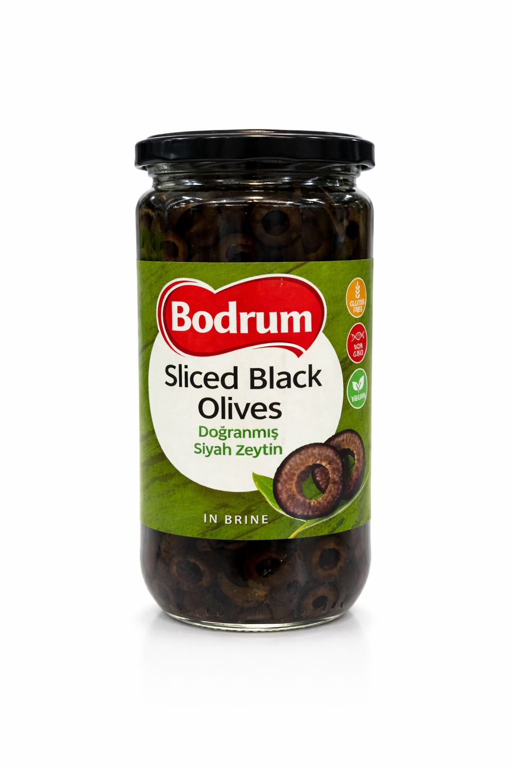 BODRUM Sliced Black Olives 680g Jar