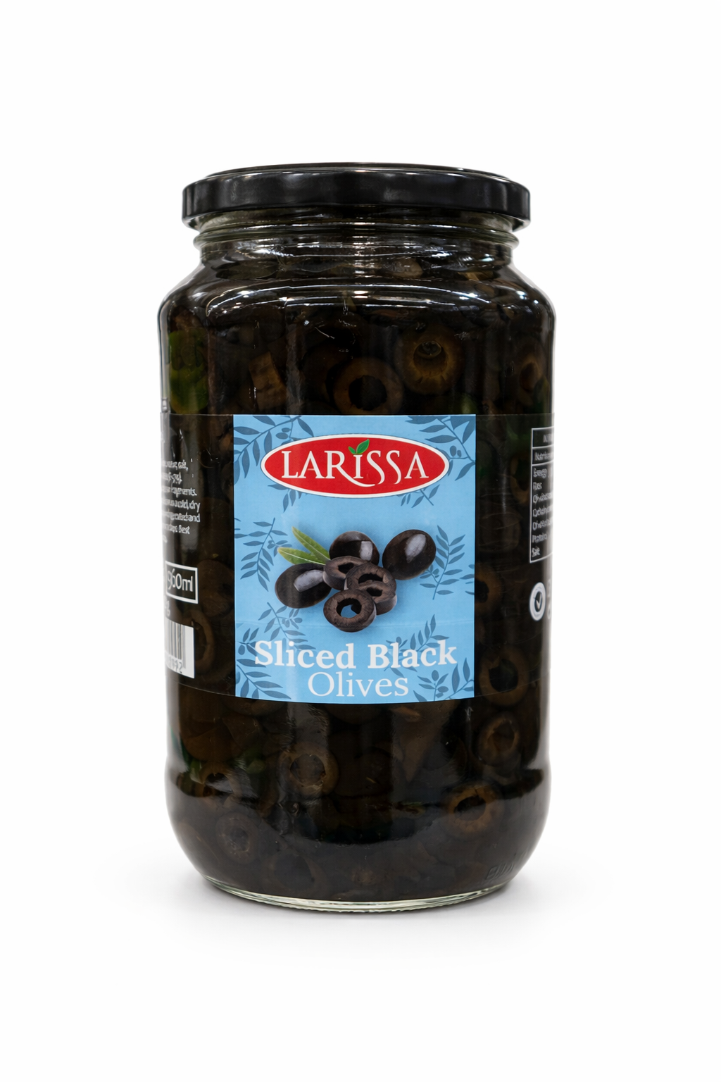 LARISSA Sliced Black Olives 935g Jar