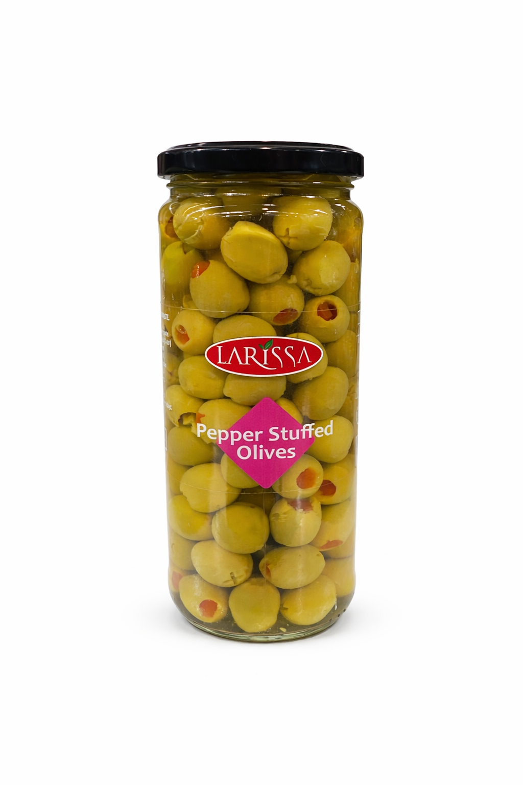 Larissa Pepper Stuffed Olives 430g Glass Jar