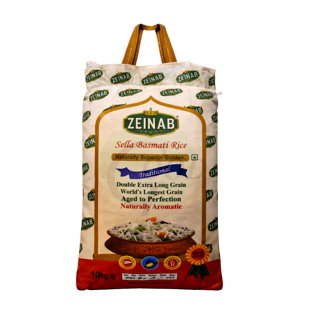 Zeinab Sella Basmati Rice 10kg Premium Long Grain