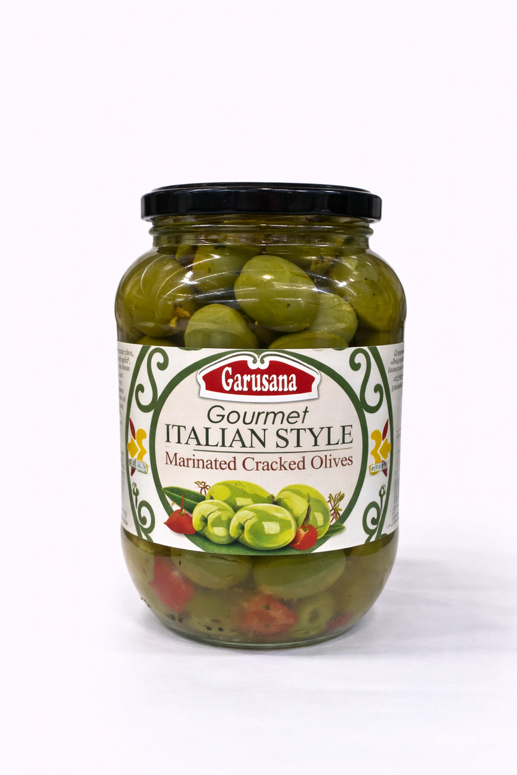 Garusana Marinated Cracked Olives 835g Jar