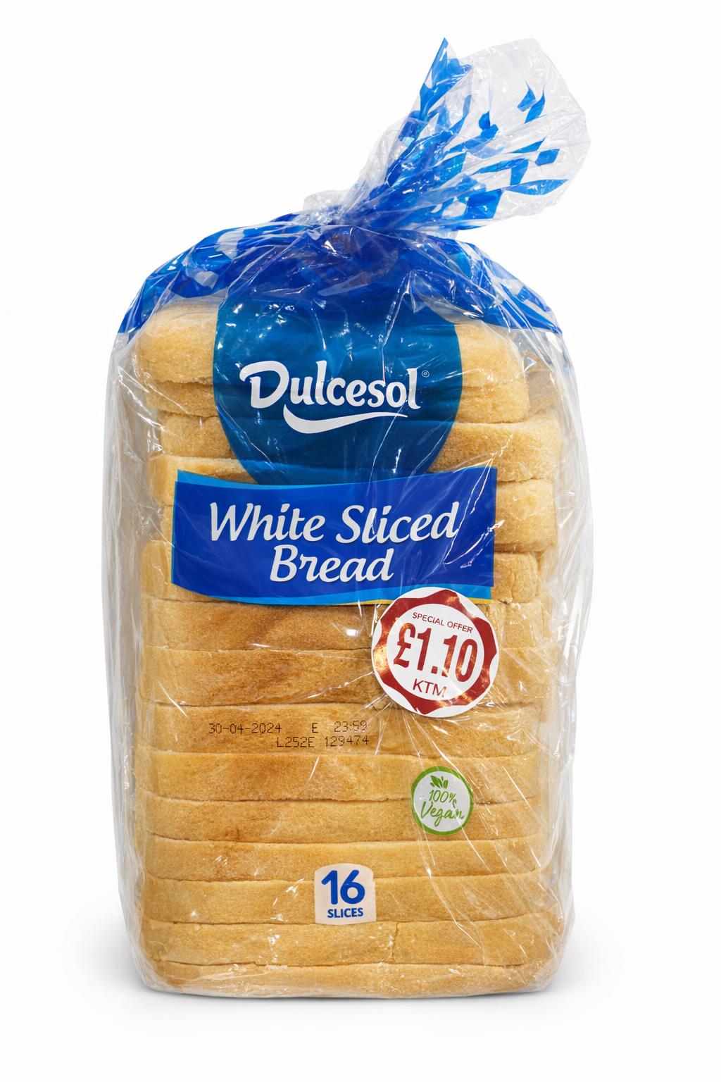 Dulcesol White Sliced Bread 460g Pack