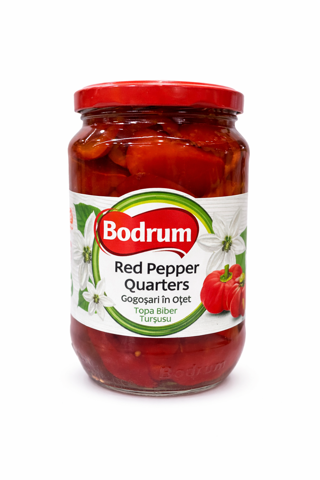 Bodrum Red Pepper Quarters 650g Jar