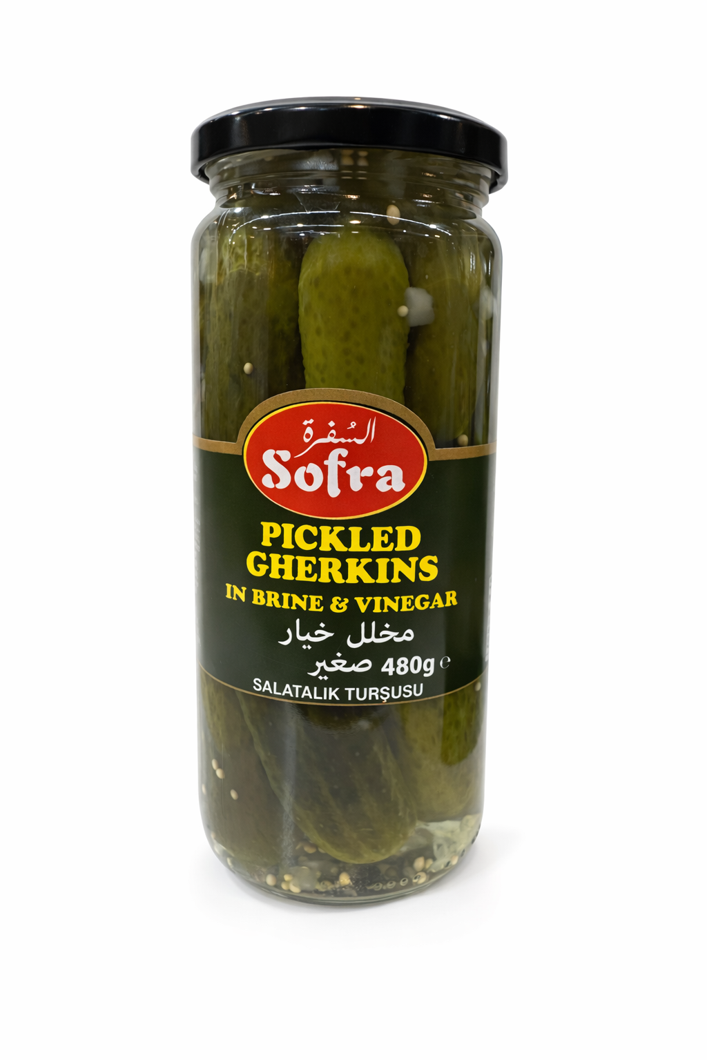 Sofra Picked Gherkins 480g Jar – Crunchy Pickled Cucumbers