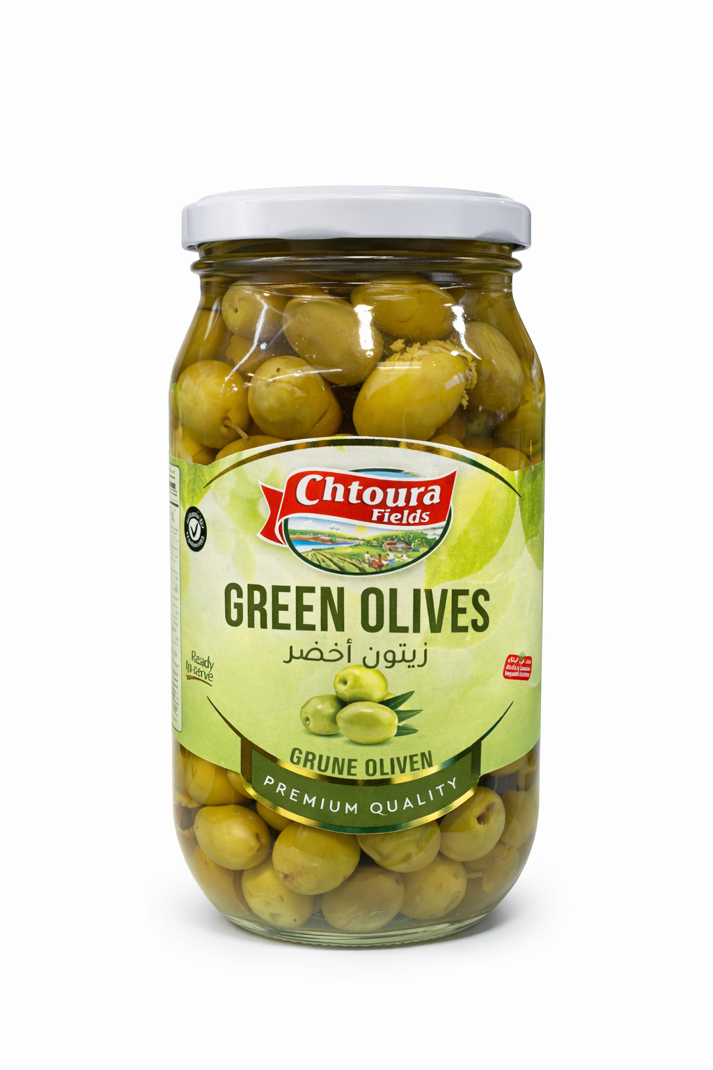 Chtoura Green Olives 1000g Jar
