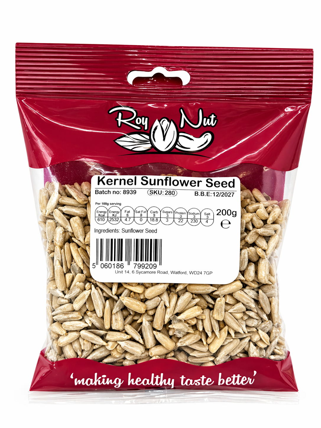 Roy Nut Kernel Sunflower Seeds 200g Healthy Snack