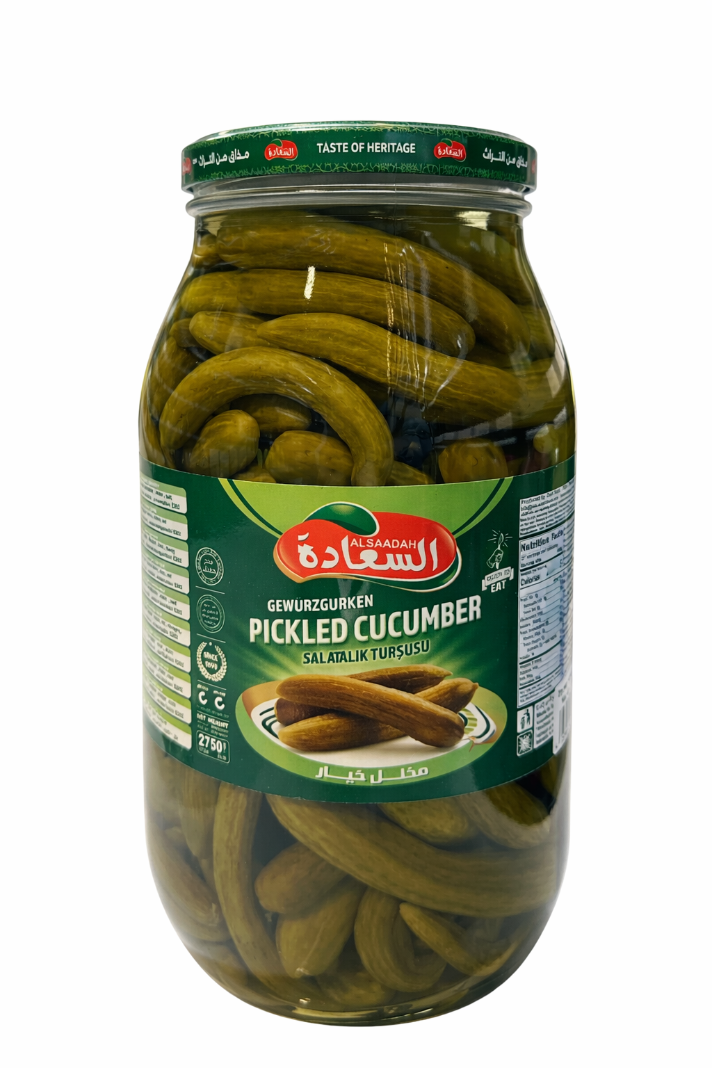 AL SAADAH Pickled Cucumber 2750g Jar